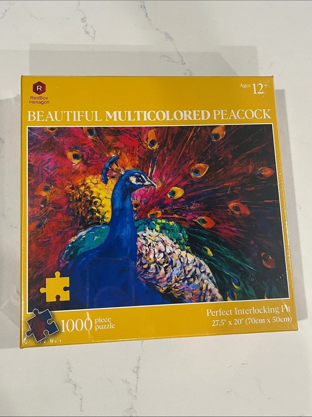 Beautiful Multicolored Peacock Puzzle - Blue & Multicolor